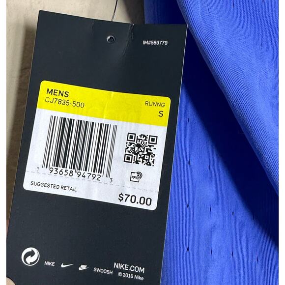 Nike AeroSwift Men’s Running Tank Top Blue Size Small Lightweight Race Singlet - Picture 9 of 14